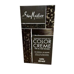 (1) SHEA MOISTURE Nourishing Moisture Rich Color Creme DARK BROWN,NIB, RARE